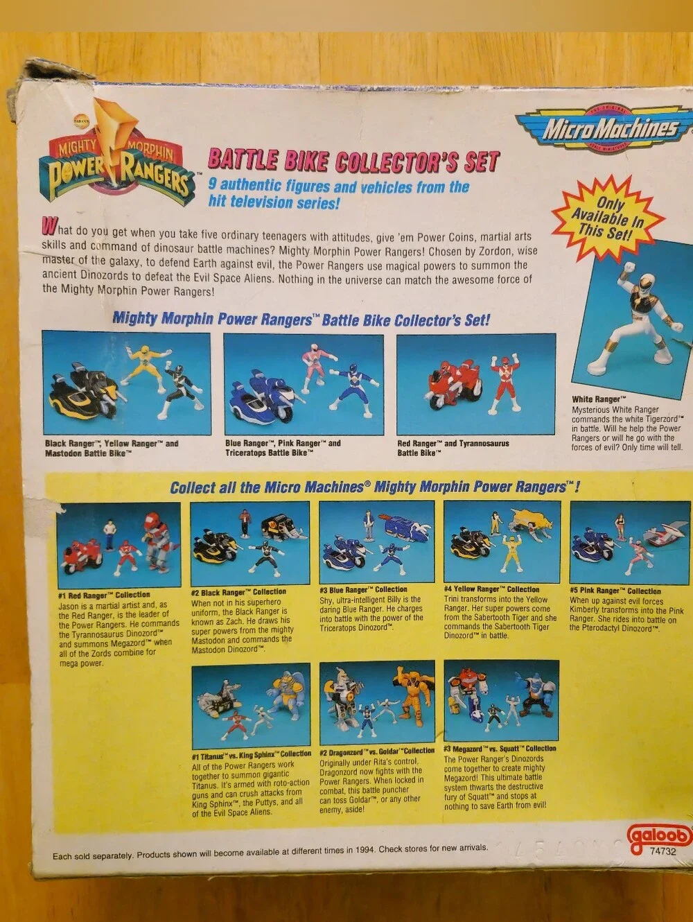Micro Machines MMPR 1994 Collector's Edition Battle Bike Set | damaged new box